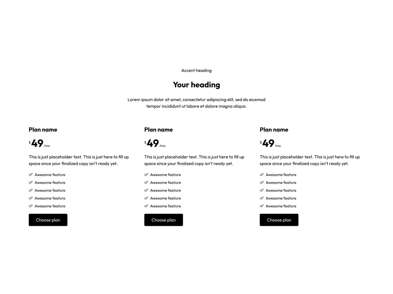 Pricing Section Alpha