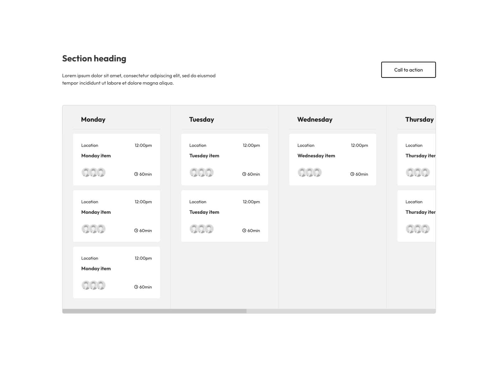 Schedule Section Alpha